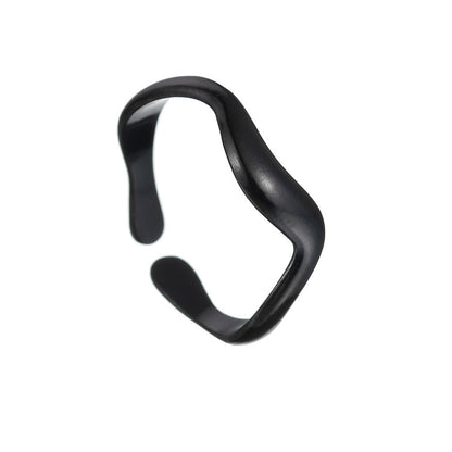 Titanium Wave Open Ring