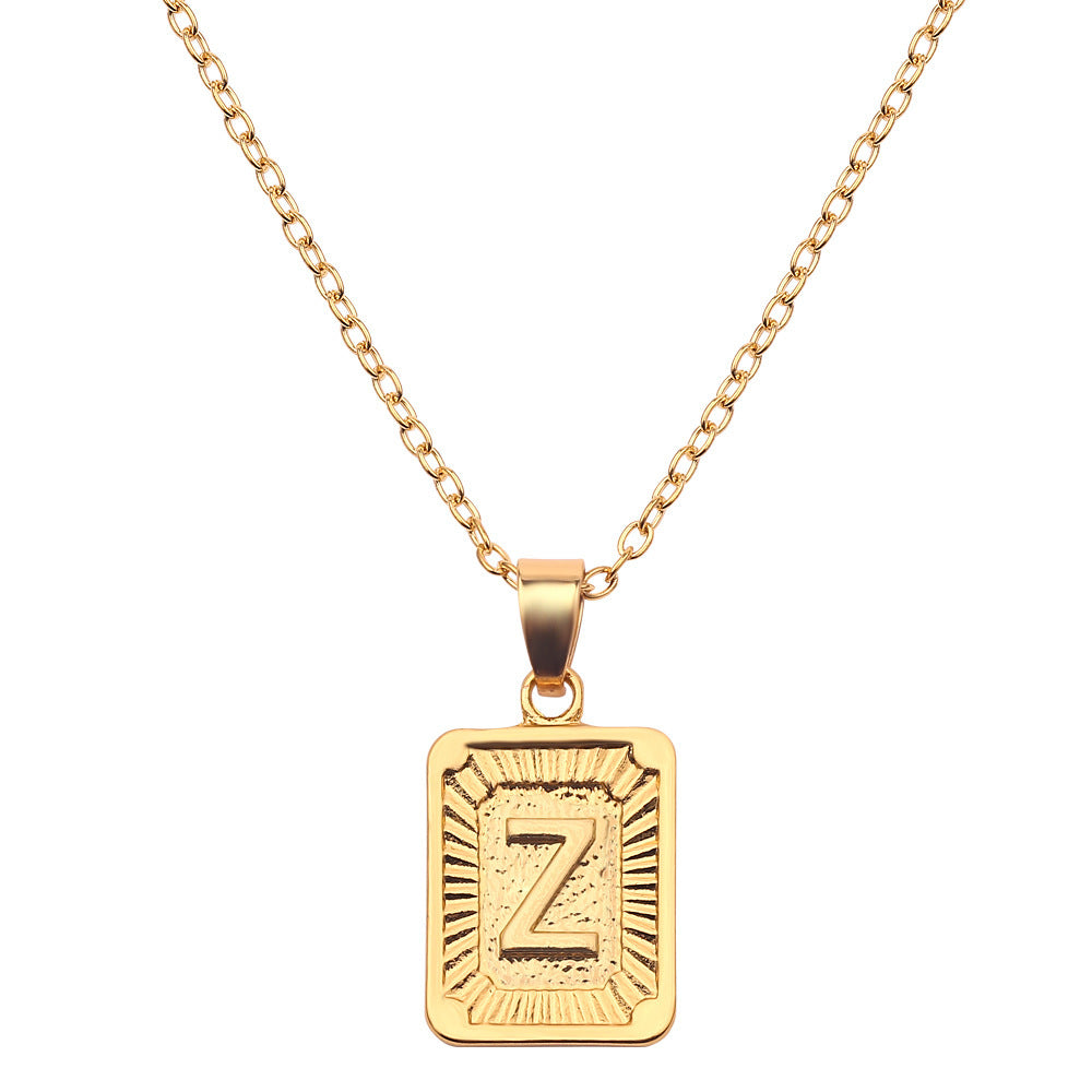 18K Gold Initial Necklace
