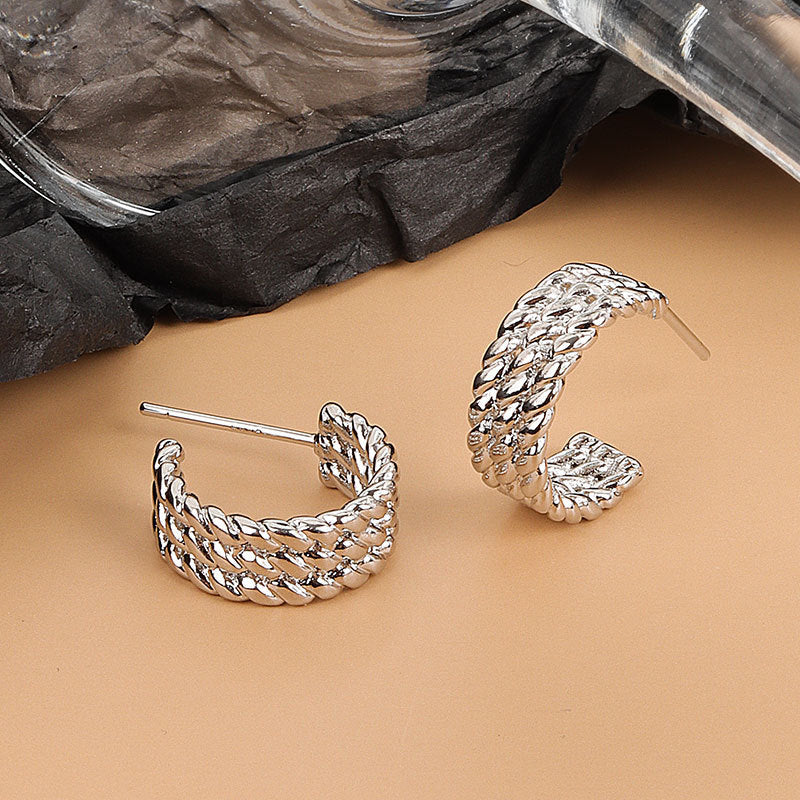 Twist Gold Hoops