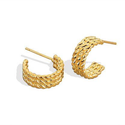 Twist Gold Hoops