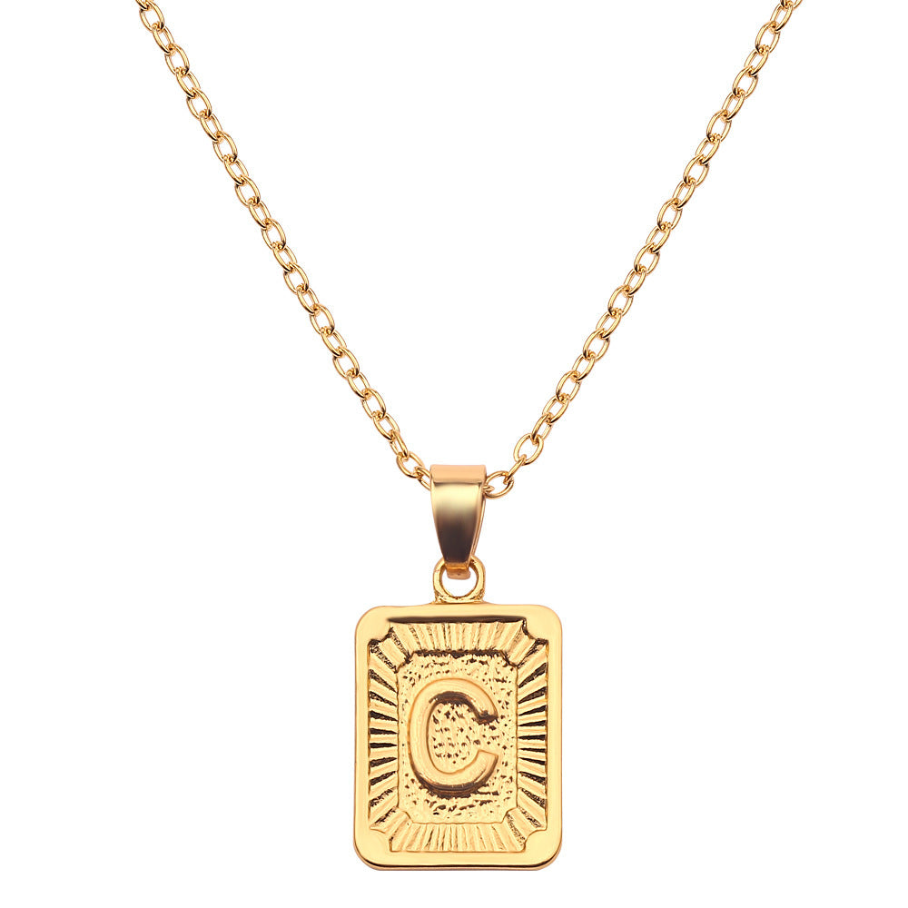 18K Gold Initial Necklace