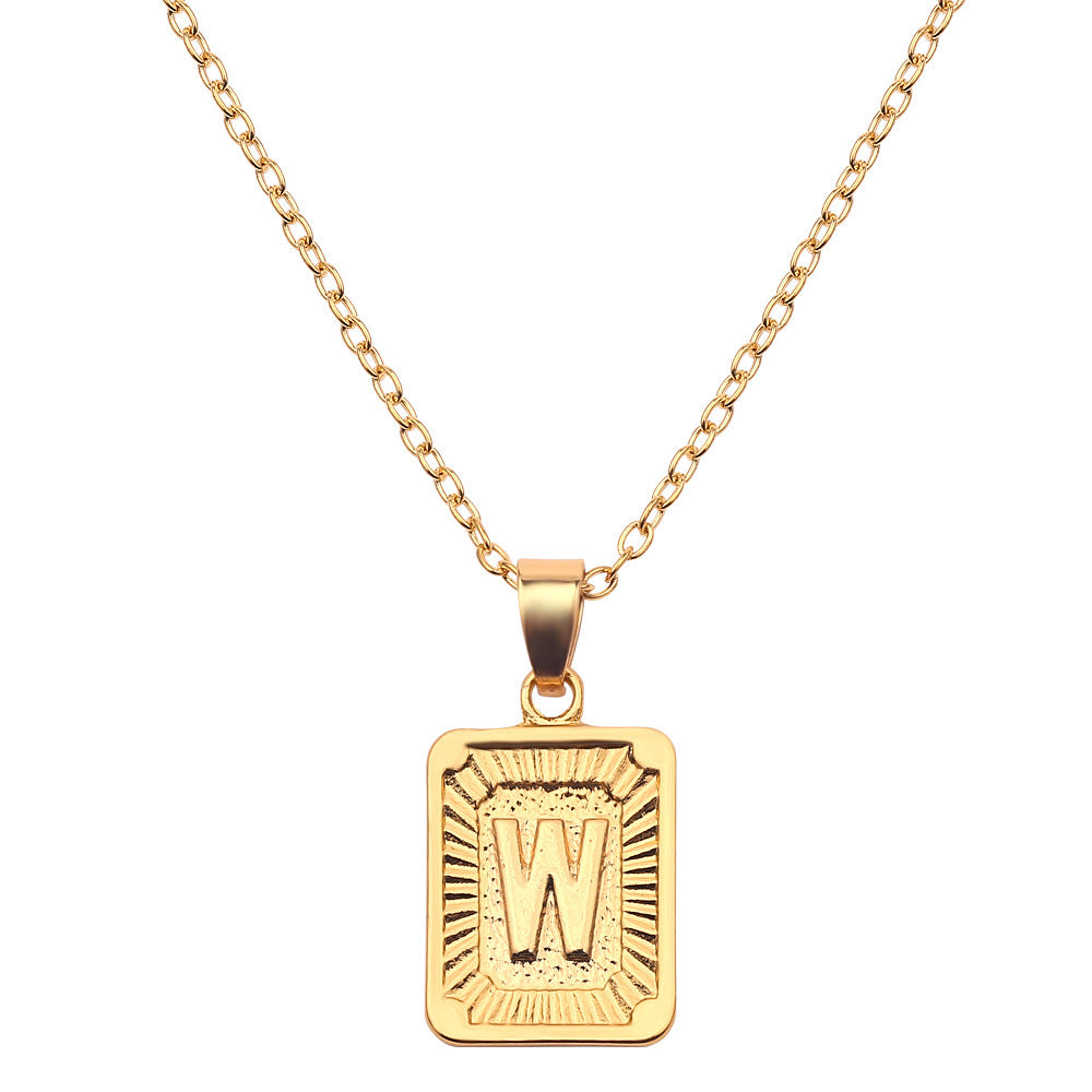 18K Gold Initial Necklace