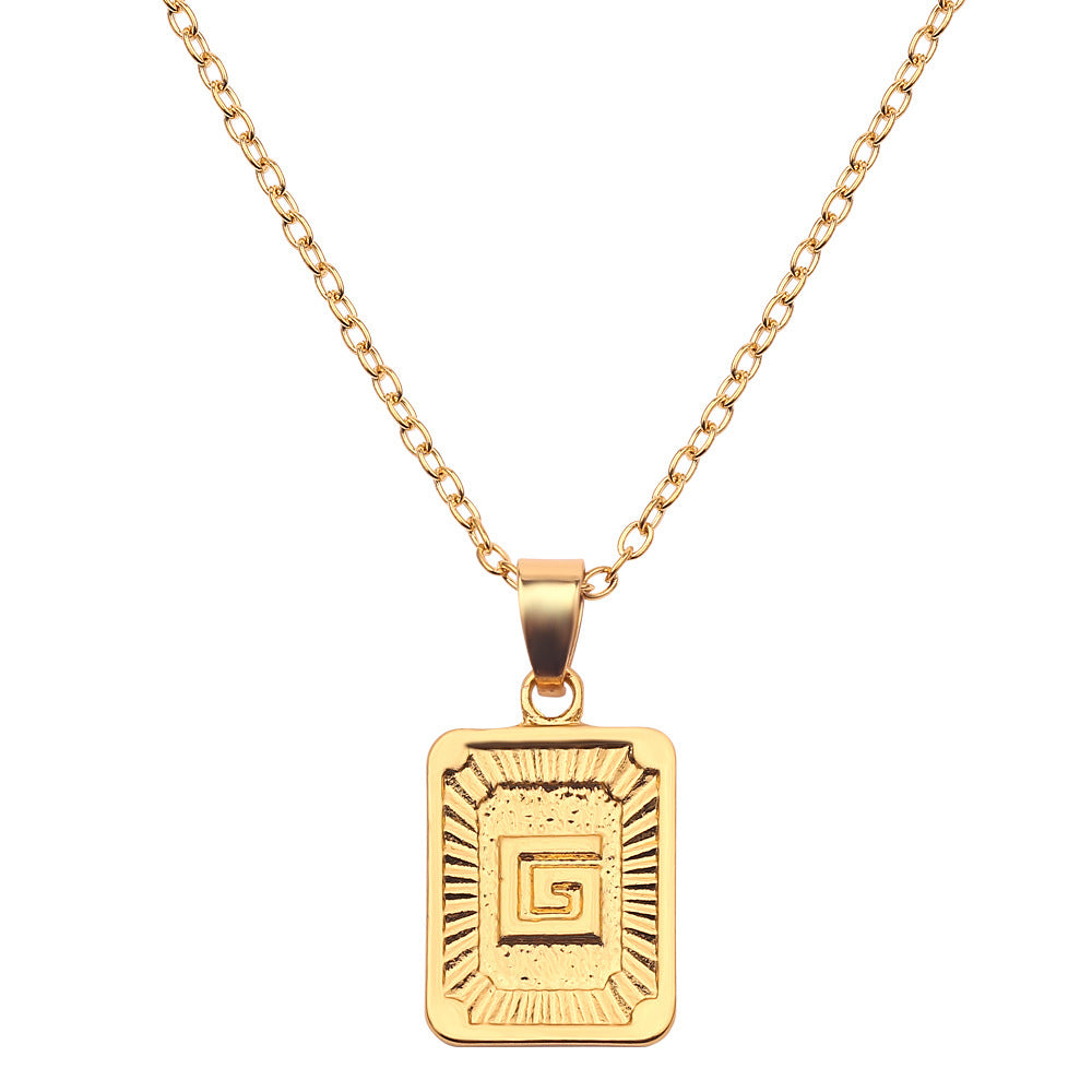 18K Gold Initial Necklace