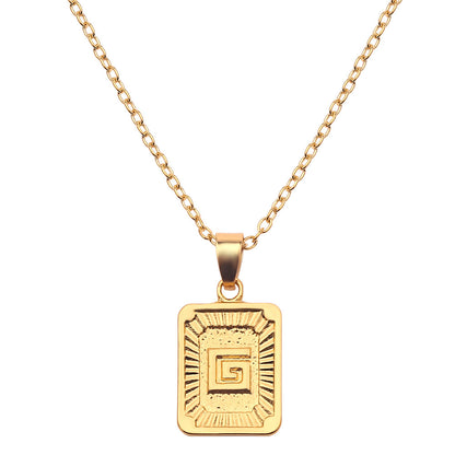 18K Gold Initial Necklace