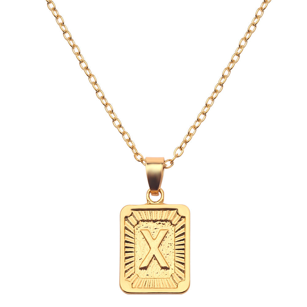 18K Gold Initial Necklace