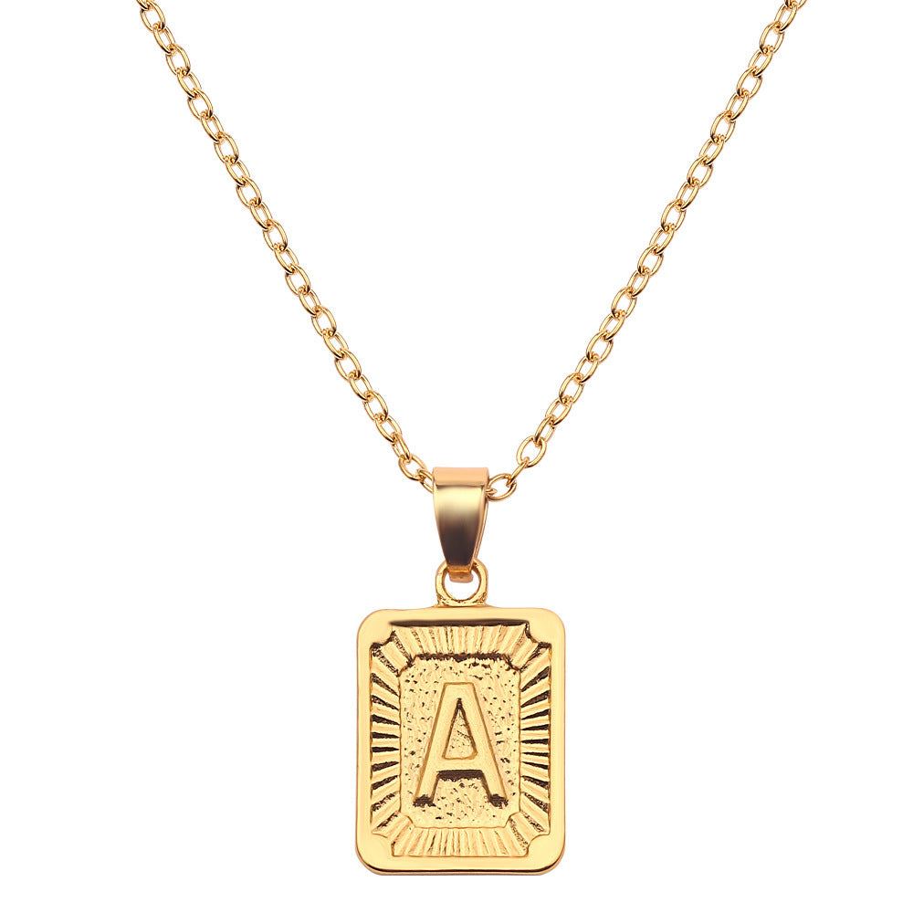 18K Gold Initial Necklace