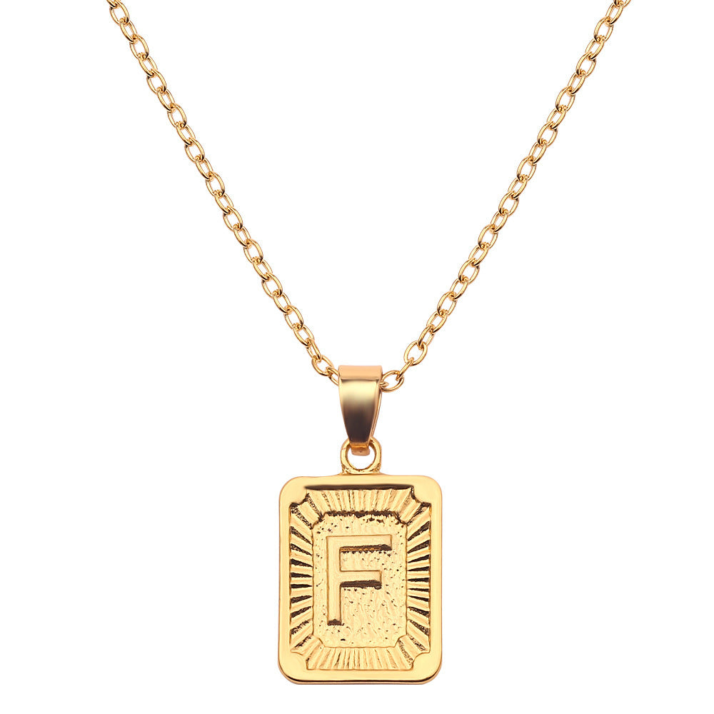 18K Gold Initial Necklace