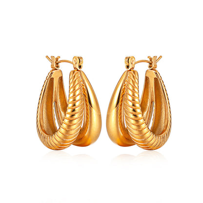 Gold Double Hoop