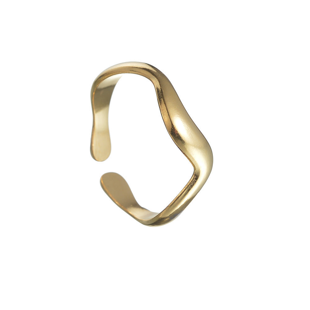 Titanium Wave Open Ring
