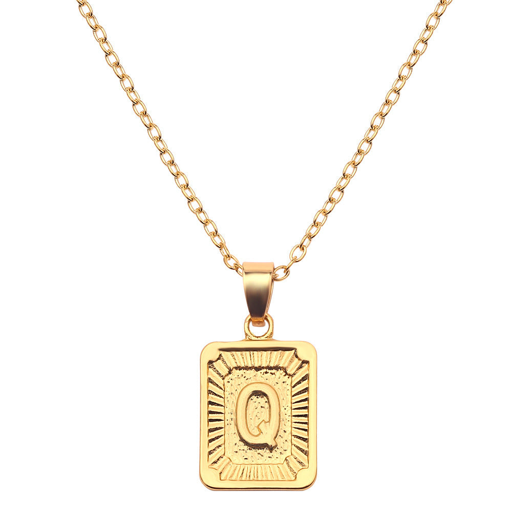 18K Gold Initial Necklace