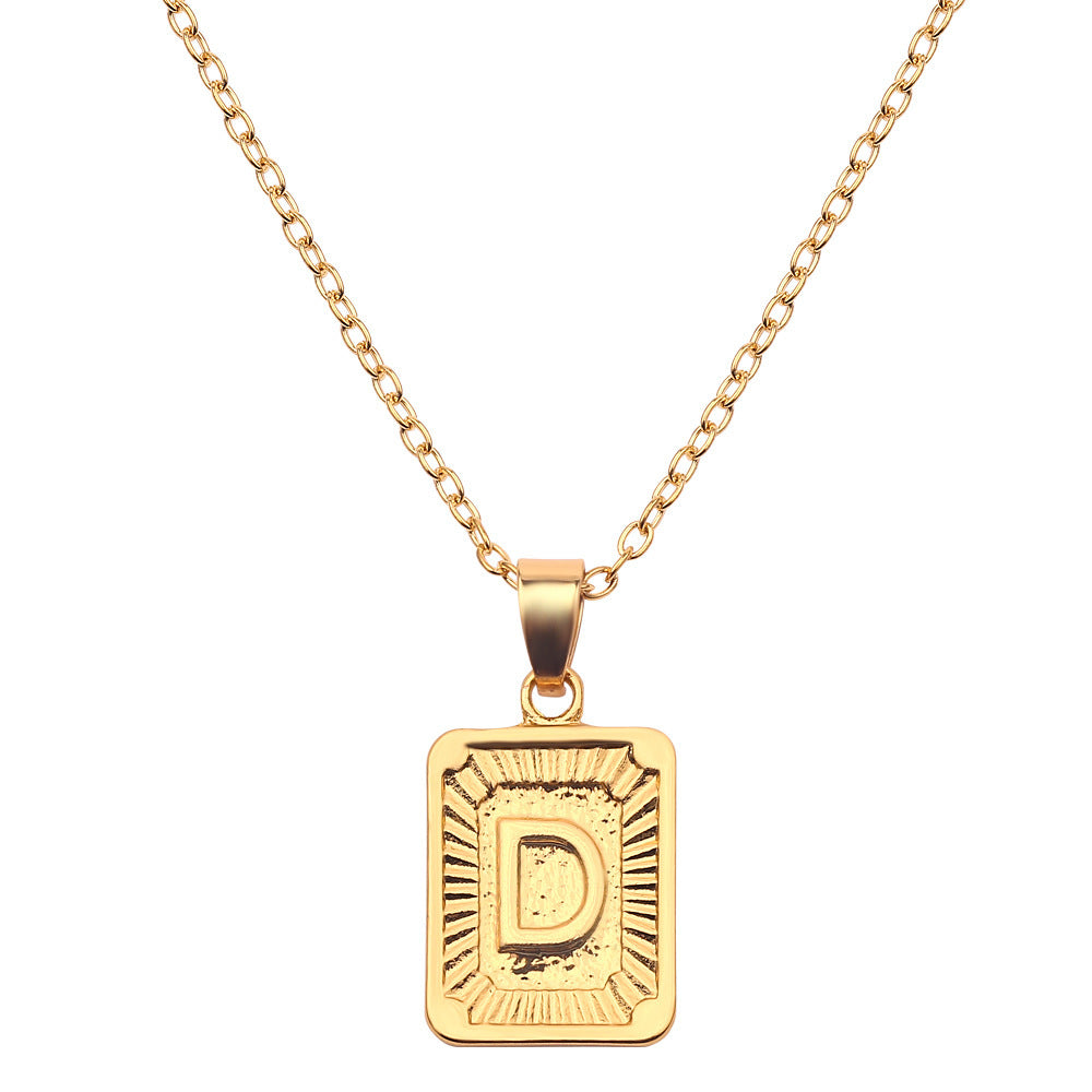 18K Gold Initial Necklace