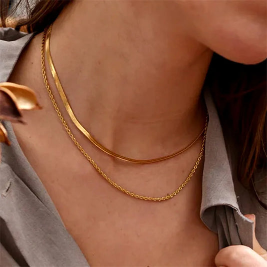 CHAMPAGNE LAYERED NECKLACE