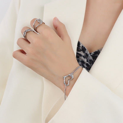 Double-Layer Steel Bracelet